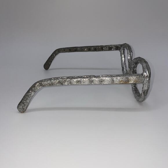 Eye Glasses Big Oversized Hammered Metal Sculpture Funky Home Accent Decor - Picture 4 of 8
